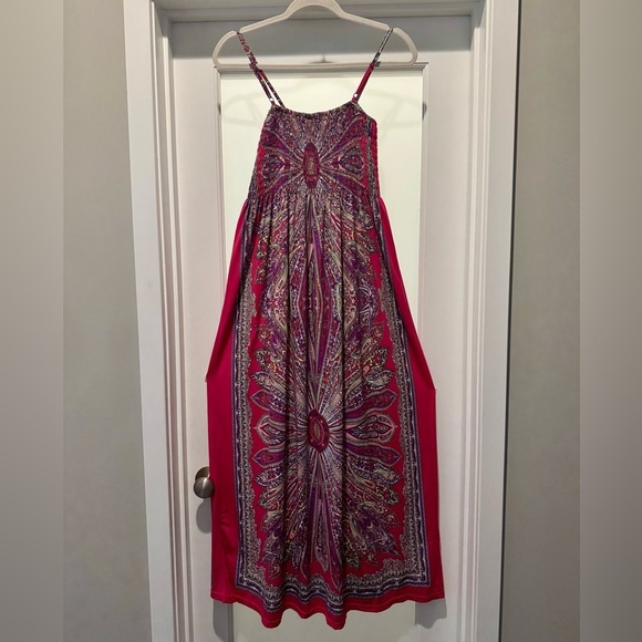 Boho India Boutique Tie Dye Print Maxi Dress One Size - Picture 5 of 12